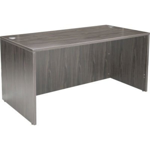 Norstar Office Products - Klang Malaysi Interion Desk Shell, 60inW x 30inD, Gray O-695932GY